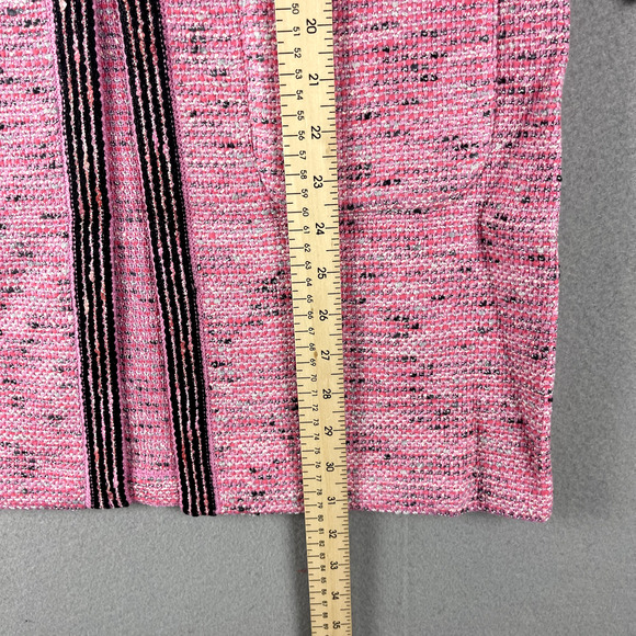 St. John For Mary Kay Long Tweed Jacket Women 0 Pink Wool Classic Elle Woods NWT - Picture 8 of 16